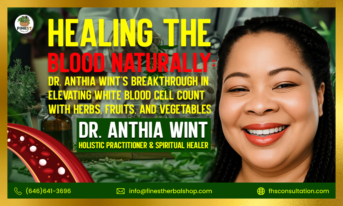 Healing the Blood Naturally: Dr. Anthia Wint’s Breakthrough in Elevating White Blood Cell Count with Herbs, Fruits, and Vegetables